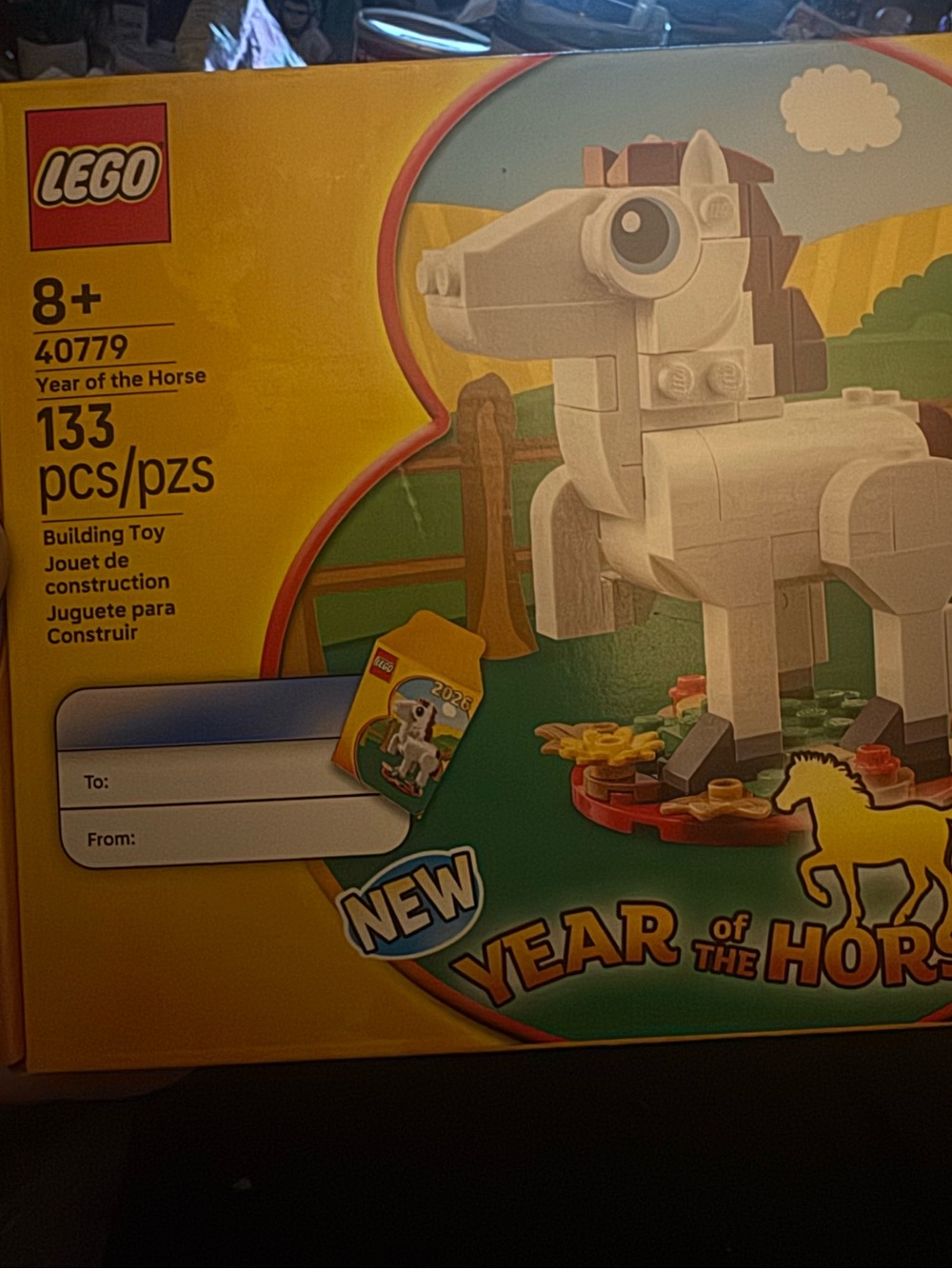 LEGO White and Brown Horse Year of the Horse Display Build